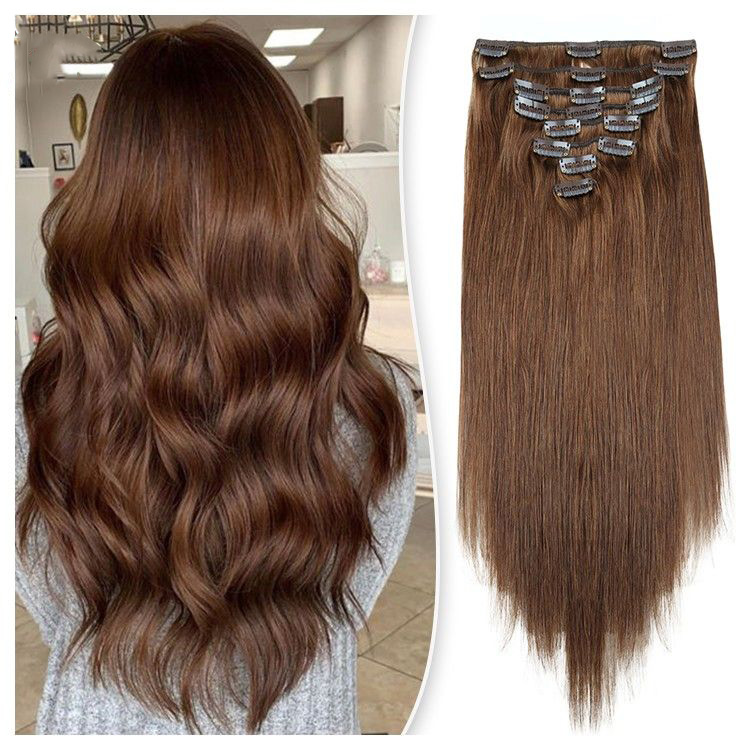 Extensions cheveux marron 12A